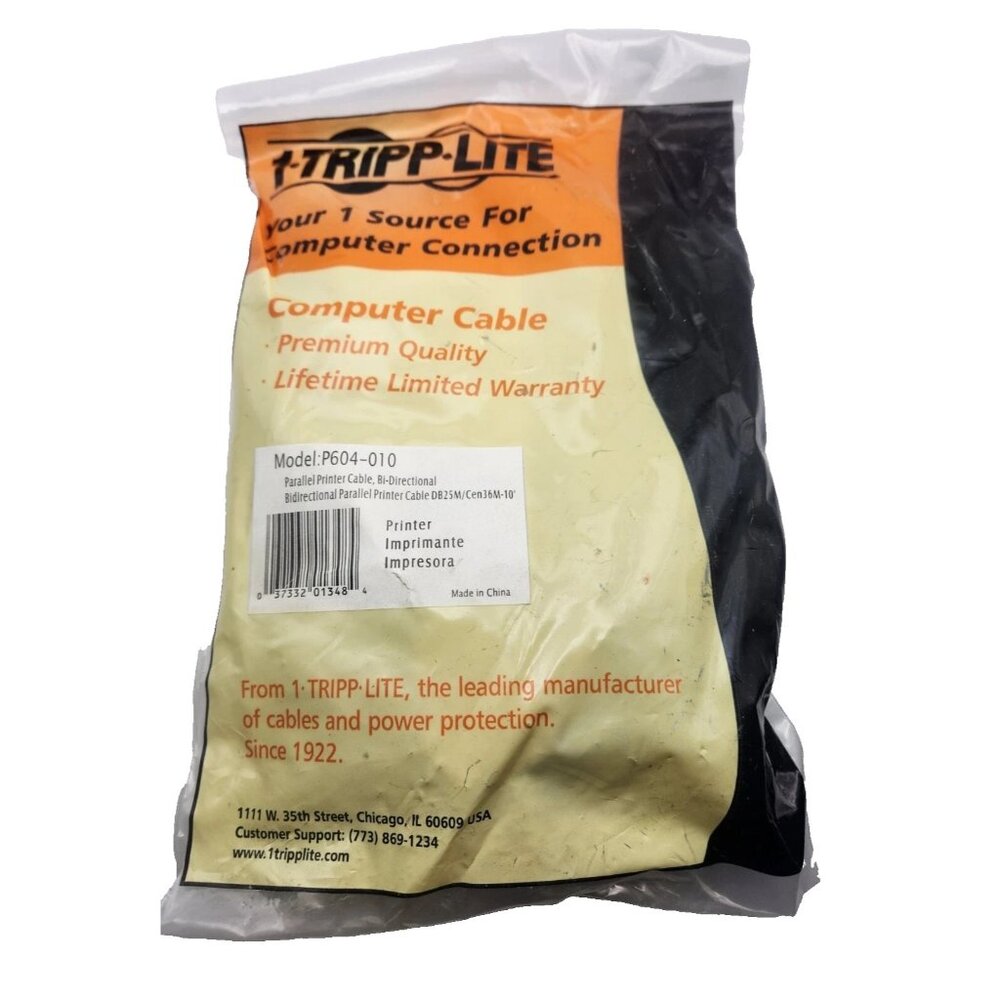 Tripp Lite Parallel Printer Cable Bi-Directional P604-010 10-ft